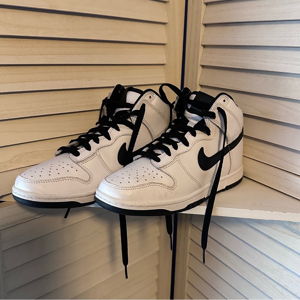 Nike Women’s White and Black High-Top Sneakers